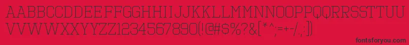 OctinsportsltRegular Font – Black Fonts on Red Background