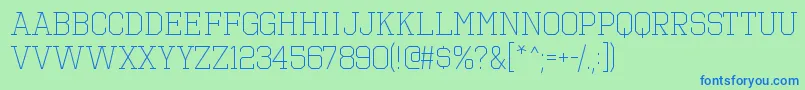 OctinsportsltRegular Font – Blue Fonts on Green Background