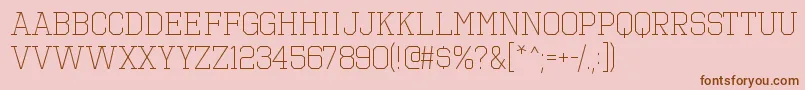 OctinsportsltRegular Font – Brown Fonts on Pink Background