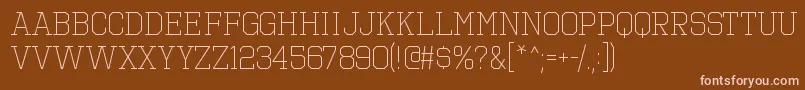 OctinsportsltRegular Font – Pink Fonts on Brown Background