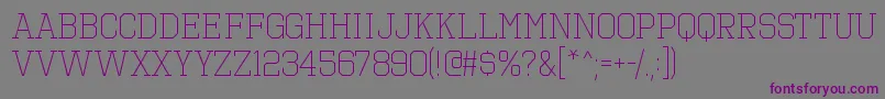 OctinsportsltRegular Font – Purple Fonts on Gray Background