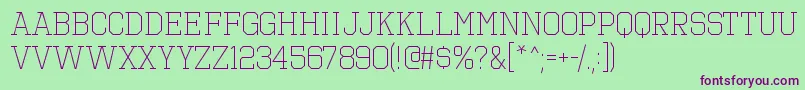 OctinsportsltRegular Font – Purple Fonts on Green Background