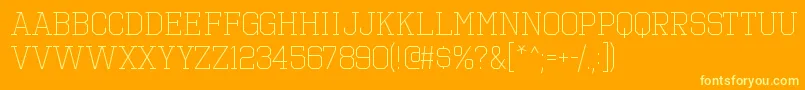 OctinsportsltRegular Font – Yellow Fonts on Orange Background