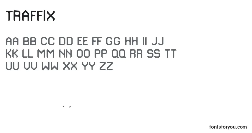 Traffixフォント–アルファベット、数字、特殊文字