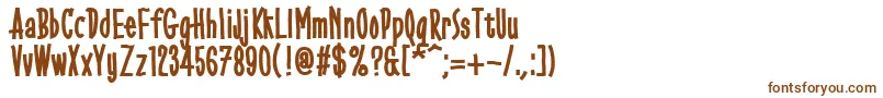 Gobbledegook-fontti – ruskeat fontit valkoisella taustalla