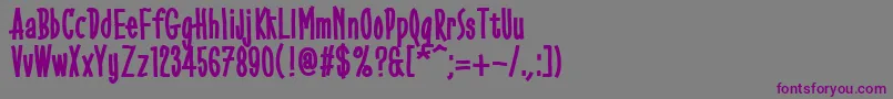 Gobbledegook Font – Purple Fonts on Gray Background