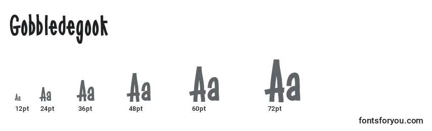 Gobbledegook Font Sizes