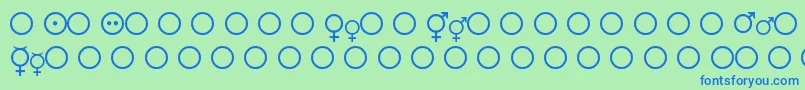 Fmsymb Font – Blue Fonts on Green Background