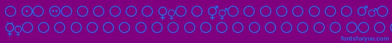 Fmsymb Font – Blue Fonts on Purple Background