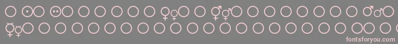 Fmsymb Font – Pink Fonts on Gray Background