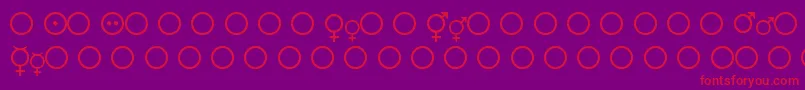 Fmsymb Font – Red Fonts on Purple Background