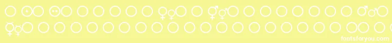 Fmsymb Font – White Fonts on Yellow Background