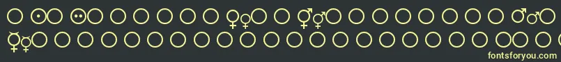Fmsymb Font – Yellow Fonts on Black Background