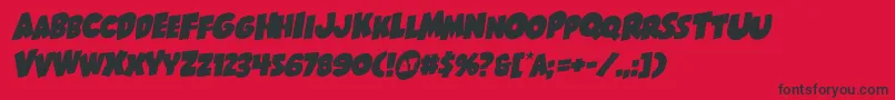 Shablagoorotal Font – Black Fonts on Red Background
