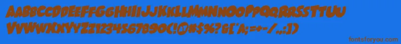 Shablagoorotal-fontti – ruskeat fontit sinisellä taustalla