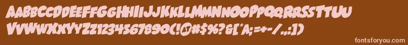 Shablagoorotal Font – Pink Fonts on Brown Background