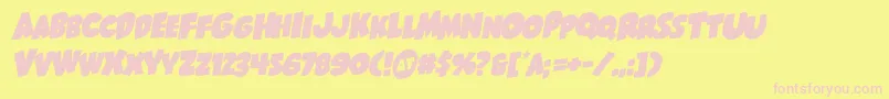 Shablagoorotal Font – Pink Fonts on Yellow Background