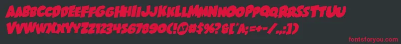 Shablagoorotal Font – Red Fonts on Black Background