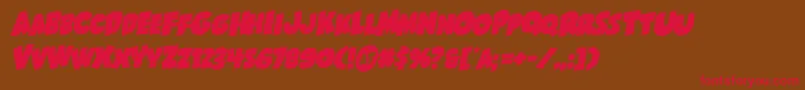 Shablagoorotal Font – Red Fonts on Brown Background