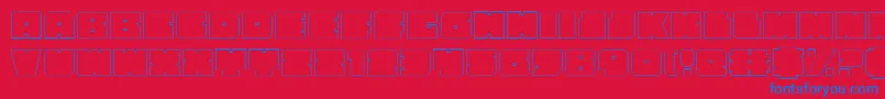 AnakefkaOutline Font – Blue Fonts on Red Background