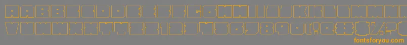 AnakefkaOutline-fontti – oranssit fontit harmaalla taustalla