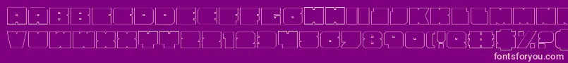 AnakefkaOutline Font – Pink Fonts on Purple Background