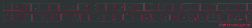 AnakefkaOutline Font – Red Fonts on Black Background