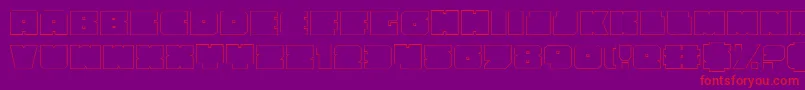 AnakefkaOutline Font – Red Fonts on Purple Background