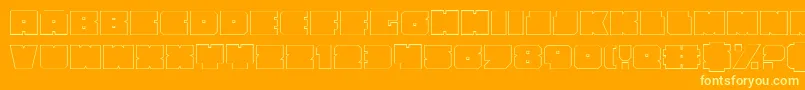 AnakefkaOutline Font – Yellow Fonts on Orange Background