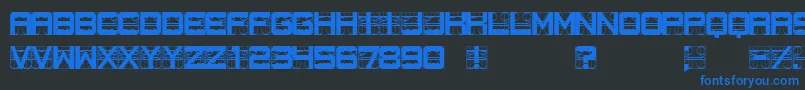 Measurements Font – Blue Fonts on Black Background