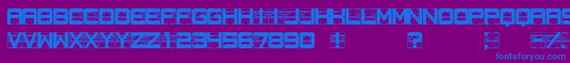 Measurements Font – Blue Fonts on Purple Background