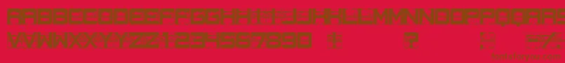 Measurements Font – Brown Fonts on Red Background