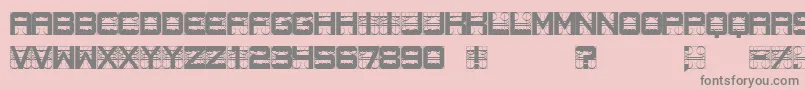 Measurements Font – Gray Fonts on Pink Background