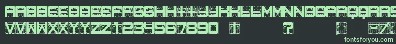 フォントMeasurements – 黒い背景に緑の文字