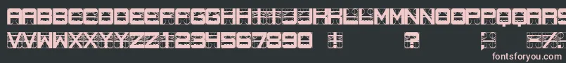 Measurements Font – Pink Fonts on Black Background