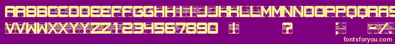 Measurements Font – Yellow Fonts on Purple Background
