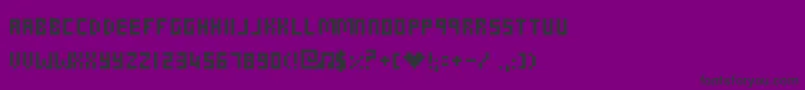 Wendy Font – Black Fonts on Purple Background