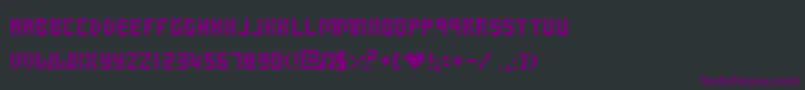 Wendy Font – Purple Fonts on Black Background