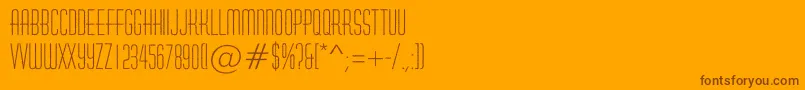 AHuxleyrough Font – Brown Fonts on Orange Background
