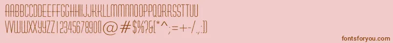 AHuxleyrough-Schriftart – Braune Schriften auf rosa Hintergrund