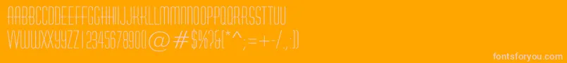 AHuxleyrough-Schriftart – Rosa Schriften auf orangefarbenem Hintergrund