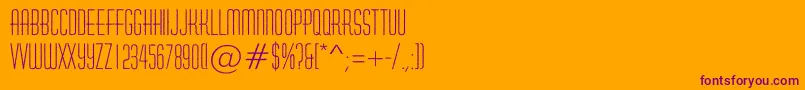 AHuxleyrough Font – Purple Fonts on Orange Background