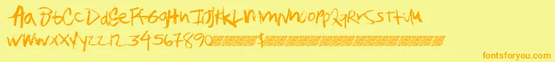 More about Quitwork Font Quitwork Font – Orange Fonts on Yellow Background