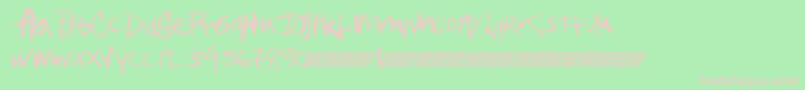 Quitwork Font – Pink Fonts on Green Background
