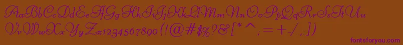 LiberateBold Font – Purple Fonts on Brown Background