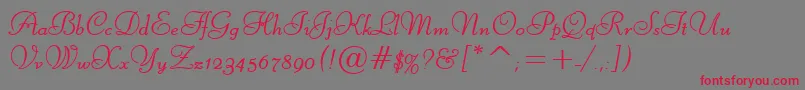 LiberateBold Font – Red Fonts on Gray Background