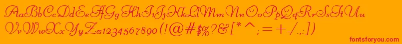 LiberateBold Font – Red Fonts on Orange Background