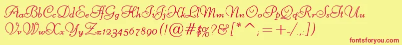 LiberateBold Font – Red Fonts on Yellow Background