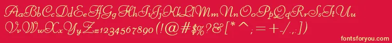 LiberateBold Font – Yellow Fonts on Red Background
