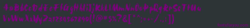 フォントBolideRegular – 黒い背景に紫のフォント